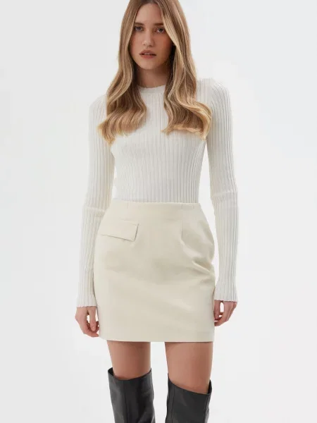 Спідниця міні Estro молочний