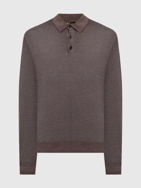 Шерстяное поло Loro Piana коричневое