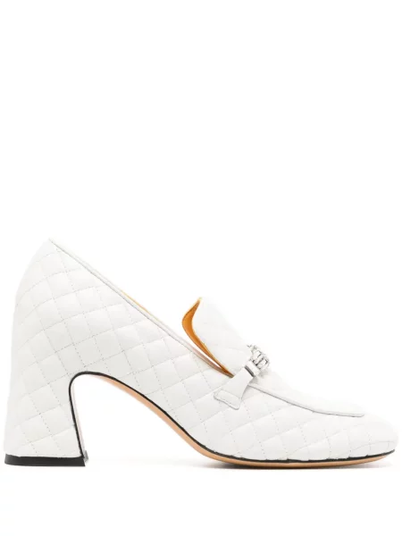 Pantofi cu toc Madison.maison din piele alb