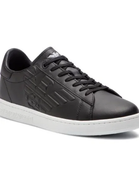 Bőr sneaker Ea7 Emporio Armani fekete