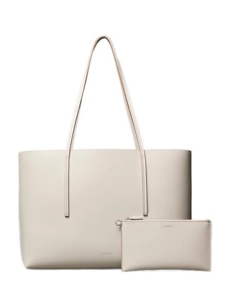 Calvin Klein Geantă Foil Logo Tote W/Pouch bej