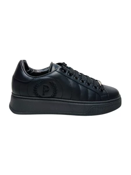 Sneakersy Pollini skórzane czarne