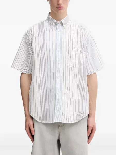 Cămașă Beams din țesătură twill alb