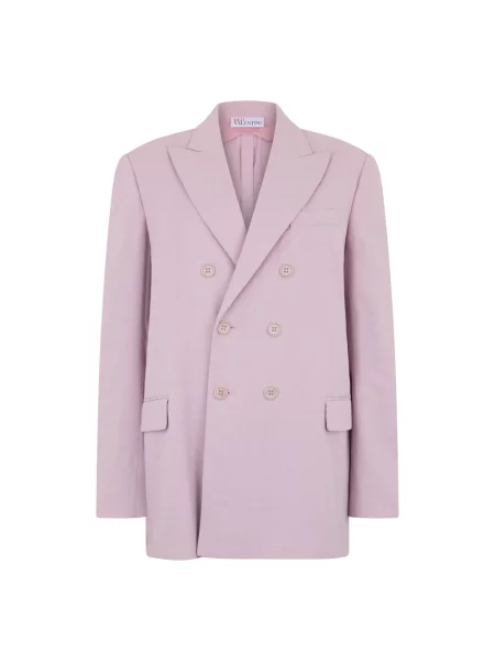 Dwurzędowa marynarka Red Valentino dwurzędowa czerwona