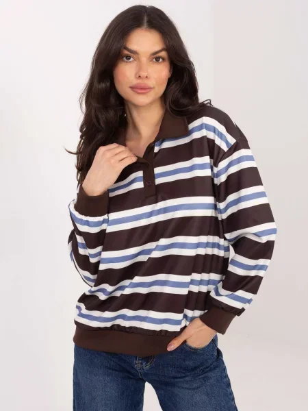 Bluză Italy Moda cu dungi alb