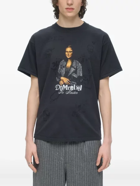 Tricou Domrebel cu imagine negru