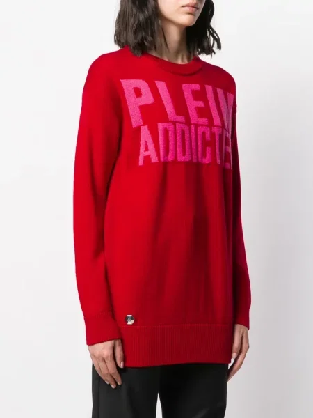 Pulover Philipp Plein cu imagine roșu
