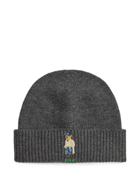 Карирани кашмирени ръкавици Polo Ralph Lauren черно