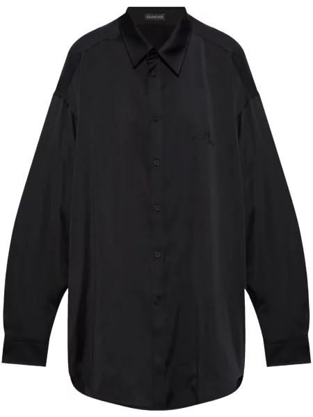 Cămașă Balenciaga cu broderie negru