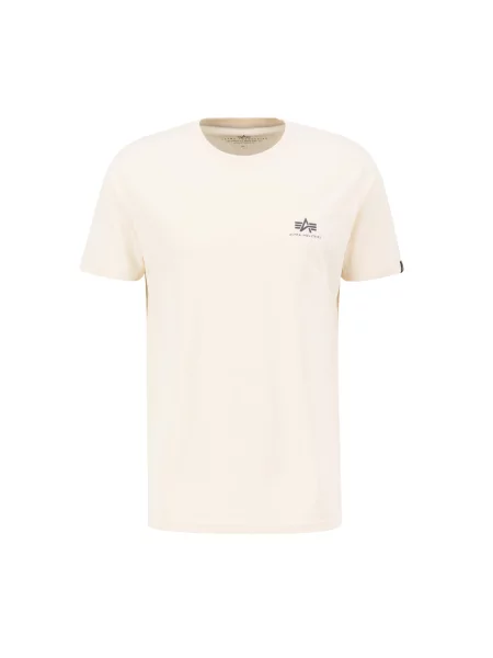 ALPHA INDUSTRIES Tricou gri bazalt / alb lână bej