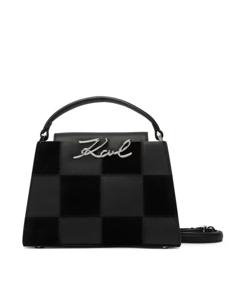 Karl Lagerfeld Torba za čez ramo / srebrna črna