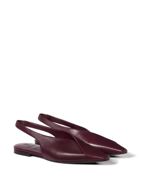 Pantofi cu toc Brunello Cucinelli slingback roșu
