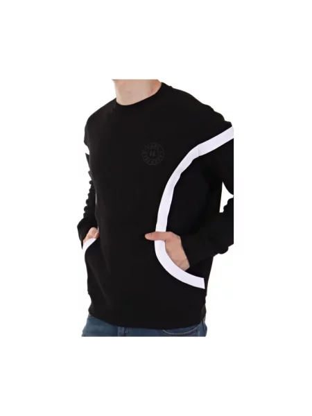 Bluza nierozpinana Karl Lagerfeld z okrągłym dekoltem z logo czarna