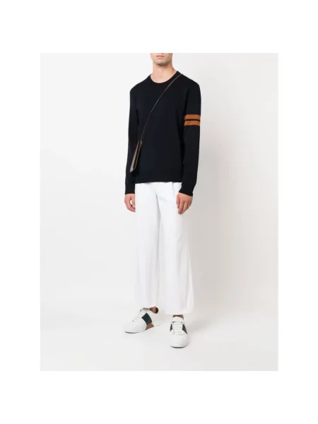 Sweter Zegna wełniany niebieski