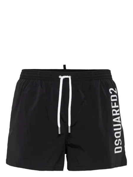 Slip de baie Dsquared2 cu imagine negru