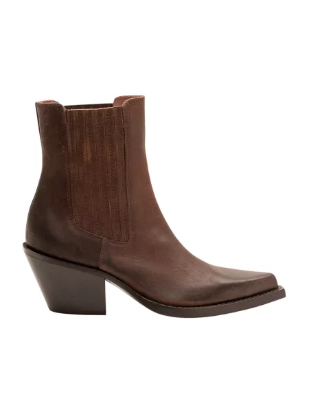 Buty do kostki Paris Texas zamszowe brązowe
