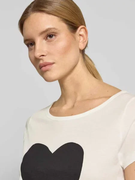 T-shirt o kroju regular fit z czystej bawełny Marc O'polo biała