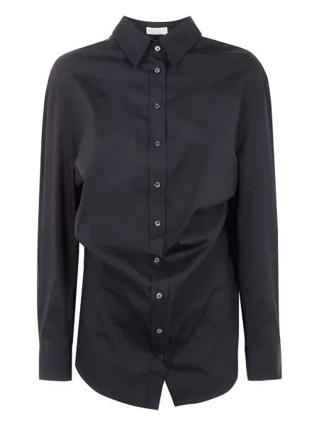 Cămașă Brunello Cucinelli drapată negru