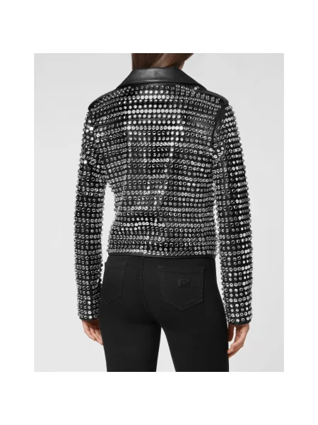 Kurtka skórzana Philipp Plein czarna