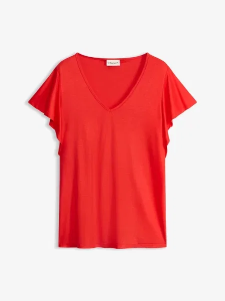 T-shirt z miękkiej czerwona