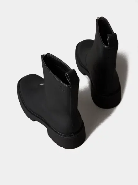 Кожаные ботинки Calvin Klein черные