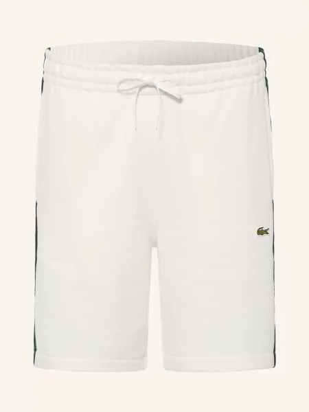 Lacoste Teplákové Kraťasy Regular Fit tmavě zelená bílá