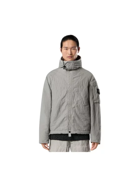 Kurtka Stone Island z kamieniami szara