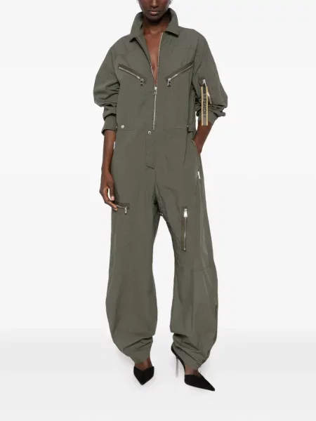 Salopetă Fendi din canvas verde