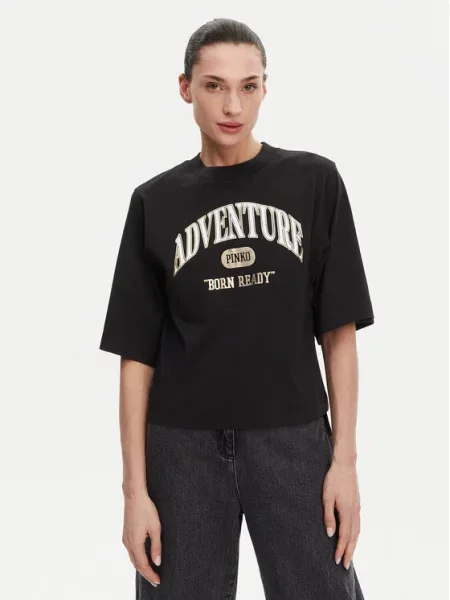 T-Shirt PINKO μαύρο