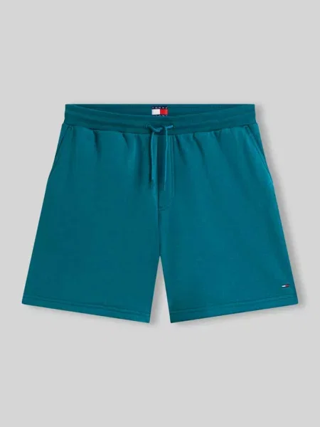 Bermudy o kroju relaxed fit z mieszanki bawełny z tunelem Tommy Jeans zielone