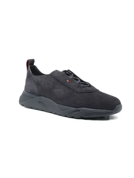Sneakersy Santoni zamszowe niebieskie