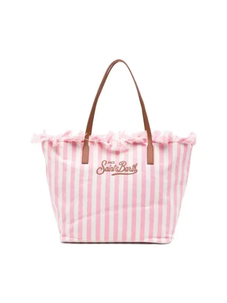 Torebka Mc2 Saint Barth z frędzli różowa