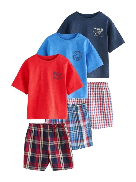 Next Pijamale albastru / bleumarin / roșu negru