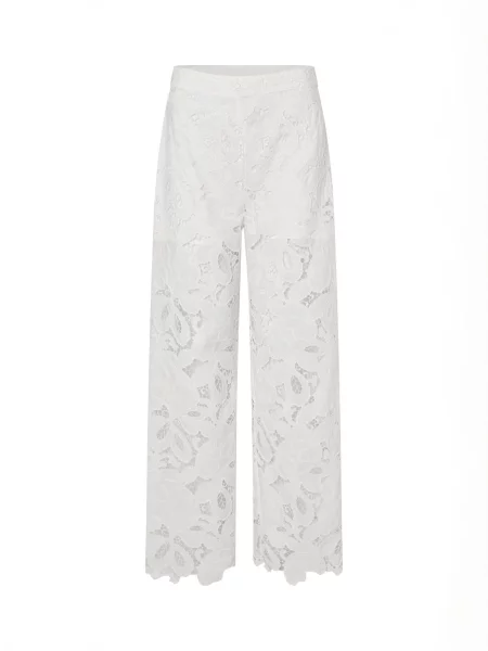Crās Pantaloni Floricras alb