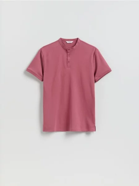 Reserved Cămașă polo slim fit roz-pudră roz