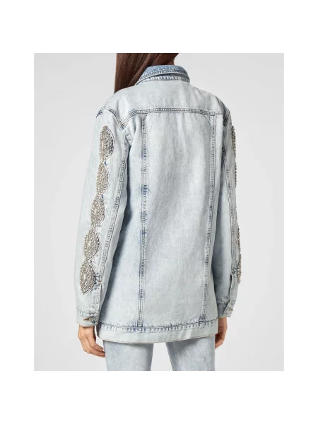 Kurtka jeansowa Philipp Plein niebieska