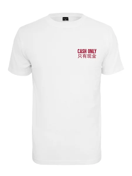 Mister Tee Tricou Cash Only roșu cireș alb