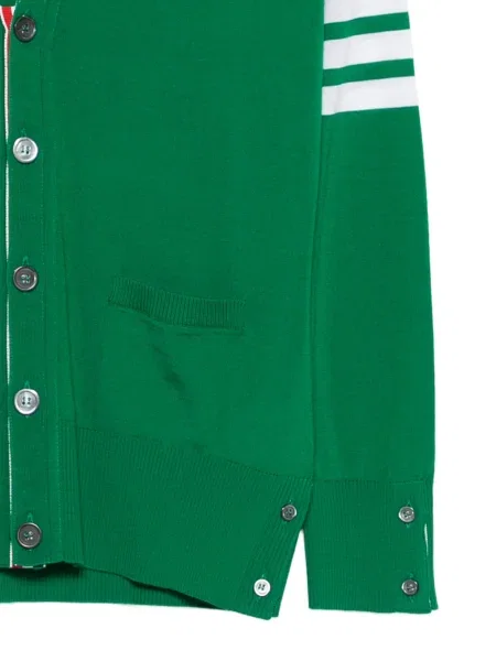 Cardigan Thom Browne cu decolteu în V verde