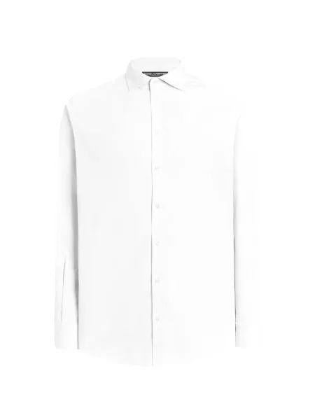 Cămașă Dolce & Gabbana cu dungi din poplin alb