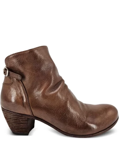 Cizme scurte Officine Creative din piele maro