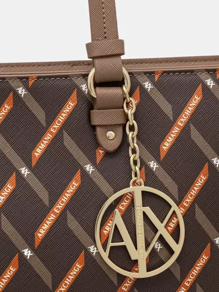 Кожаная сумка шоппер Armani Exchange