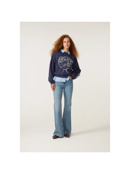 Bluza Fabienne Chapot w kwiatki niebieska