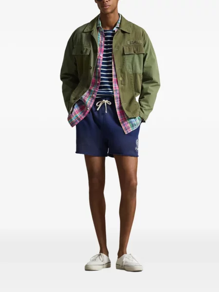 Czapka z daszkiem Polo Ralph Lauren w kratkę z twillu biznesowa niebieska