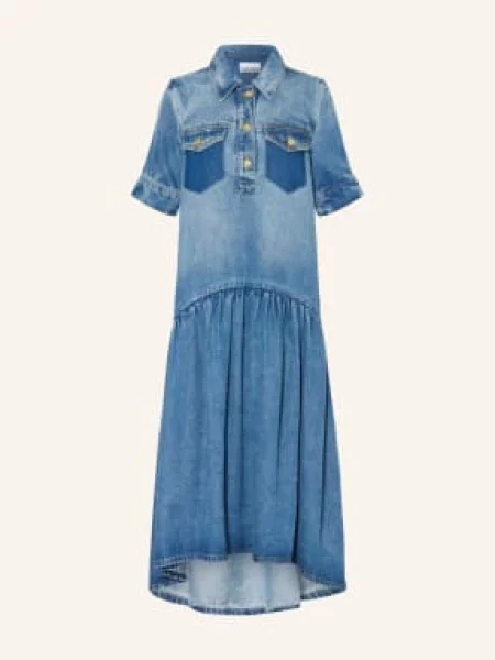 Ganni Sukienka W Stylu Jeansowym blau niebieska