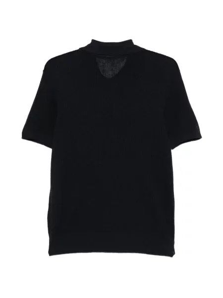 Tricou polo Barena tricotate negru