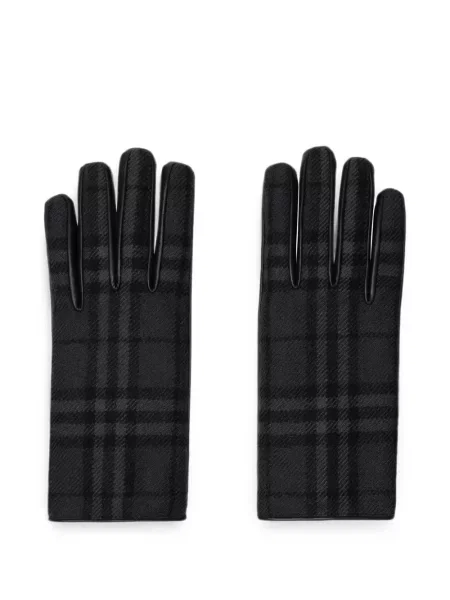 Mănuși Burberry de lână în carouri negru