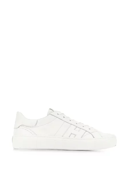 Sneakerși Hogan cu șireturi din dantelă cu autograf alb