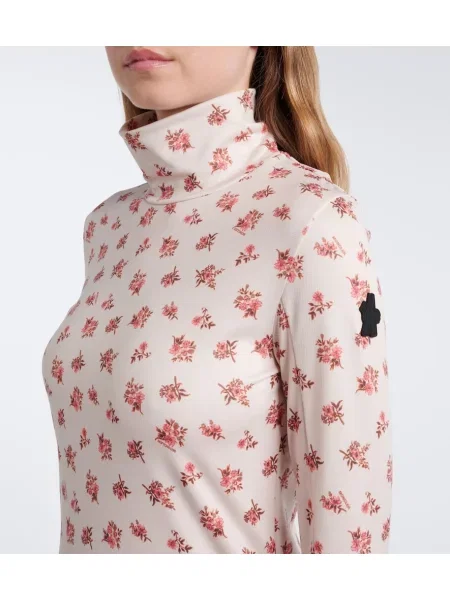 Top Moncler Grenoble cu model floral bej