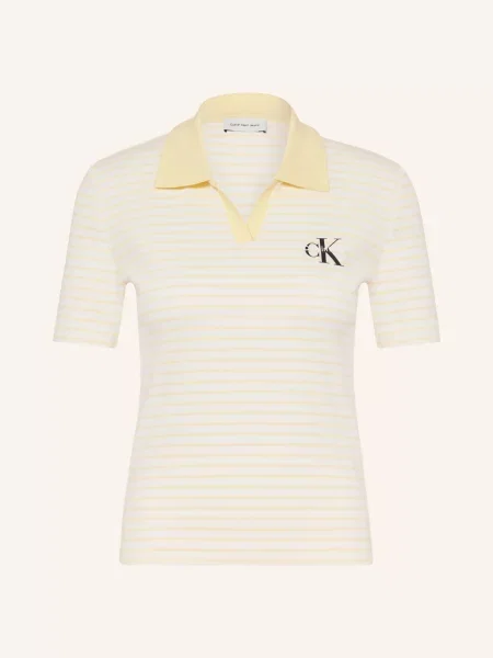 Calvin Klein Jeans Jerseyové Polo Tričko krémová žlutá