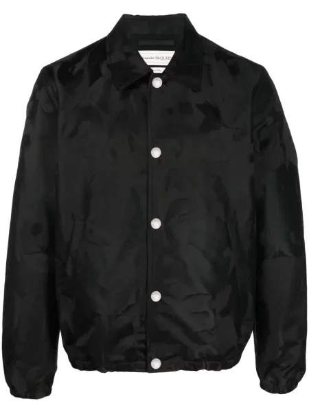 Geacă bomber Alexander Mcqueen din satin negru